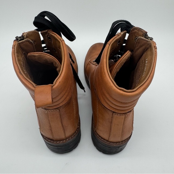 SoftWalk Everett Brown Leather Lace Up Zip Combat Boot Size 9 M - Picture 5 of 11